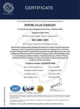Certificate 14001- Initial 2025- POWER ATLAS COMPANY